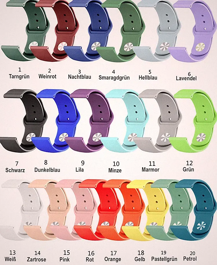 Smartwatch Armband Armbänder für Samsung Galaxy Watch Huawei LG Fossil Honor