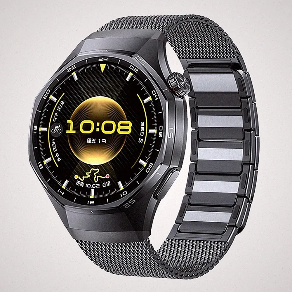 Smartwatch Armband Edelstahl für Huawei Watch GT 6 Pro Magnetverschluss Grau