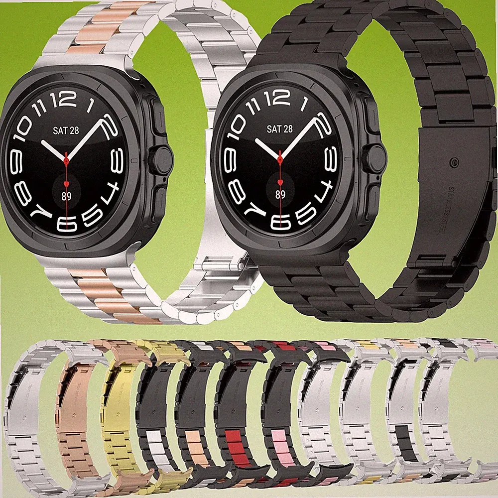 Smartwatch Armband Edelstahl für Samsung Galaxy Watch 8 / 8 Classic mit Tool