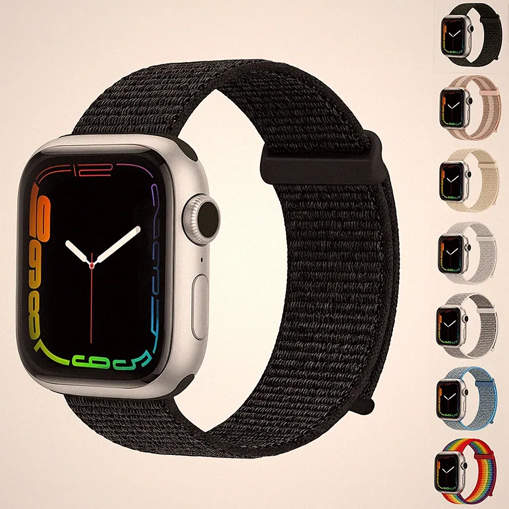 Smartwatch Armband für Apple Watch Series 3 38 mm 42 mm Nylon Ersatz Band Klett