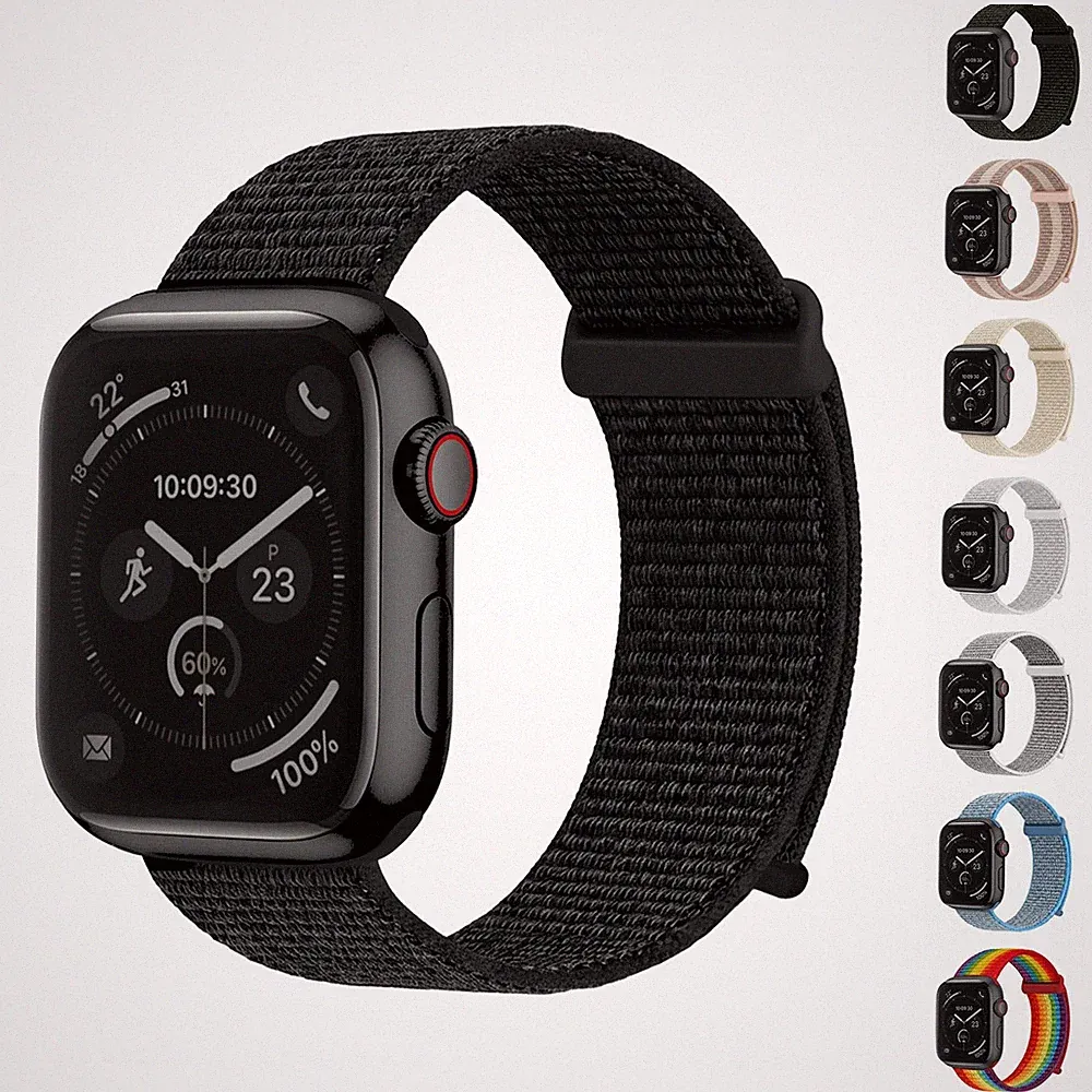 Smartwatch Armband für Apple Watch Series 5 40 mm 44 mm Nylon Ersatz Band Klett