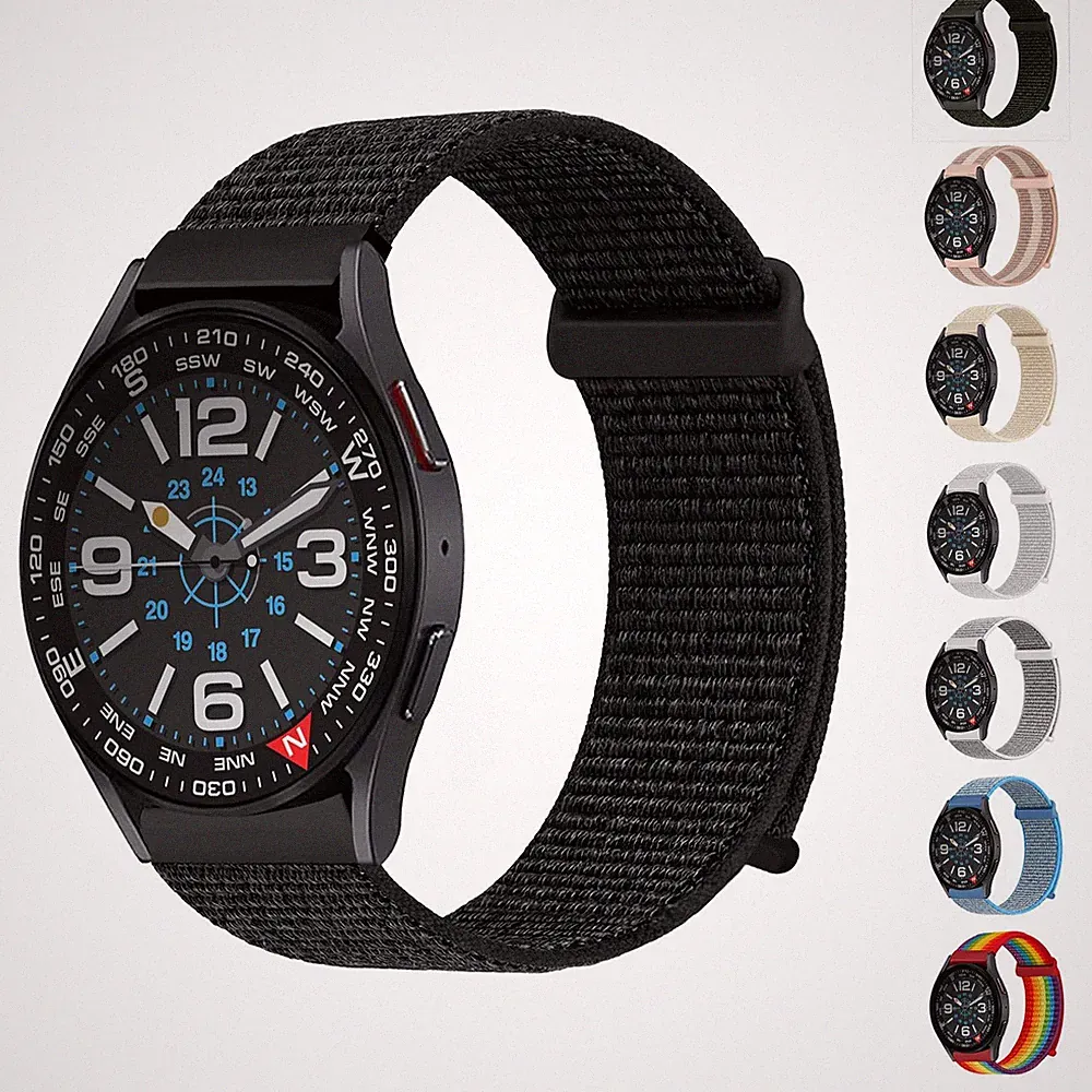 Smartwatch Armband für Samsung Galaxy Watch6 Classic 43 mm 47 mm Nylon Klett