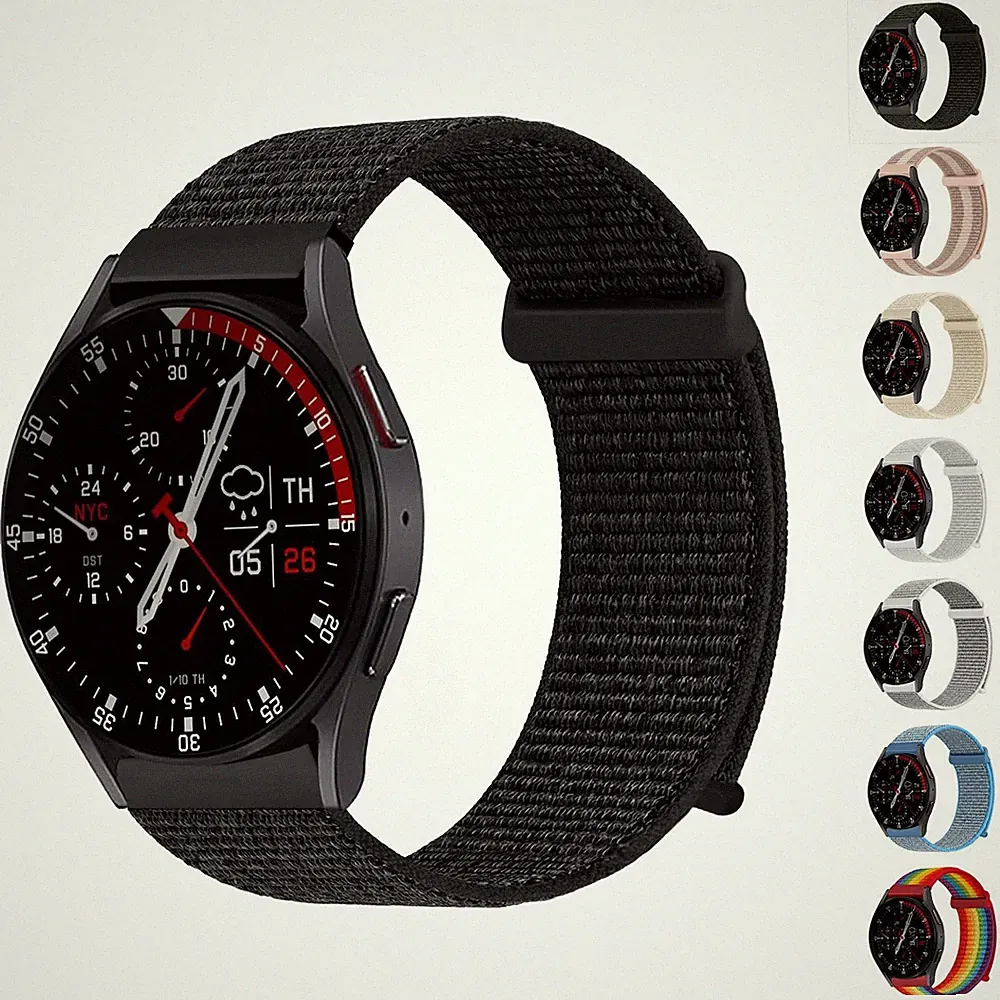 Smartwatch Armband für Samsung Galaxy Watch7 40 mm 44 mm Nylon Ersatz Band Klett