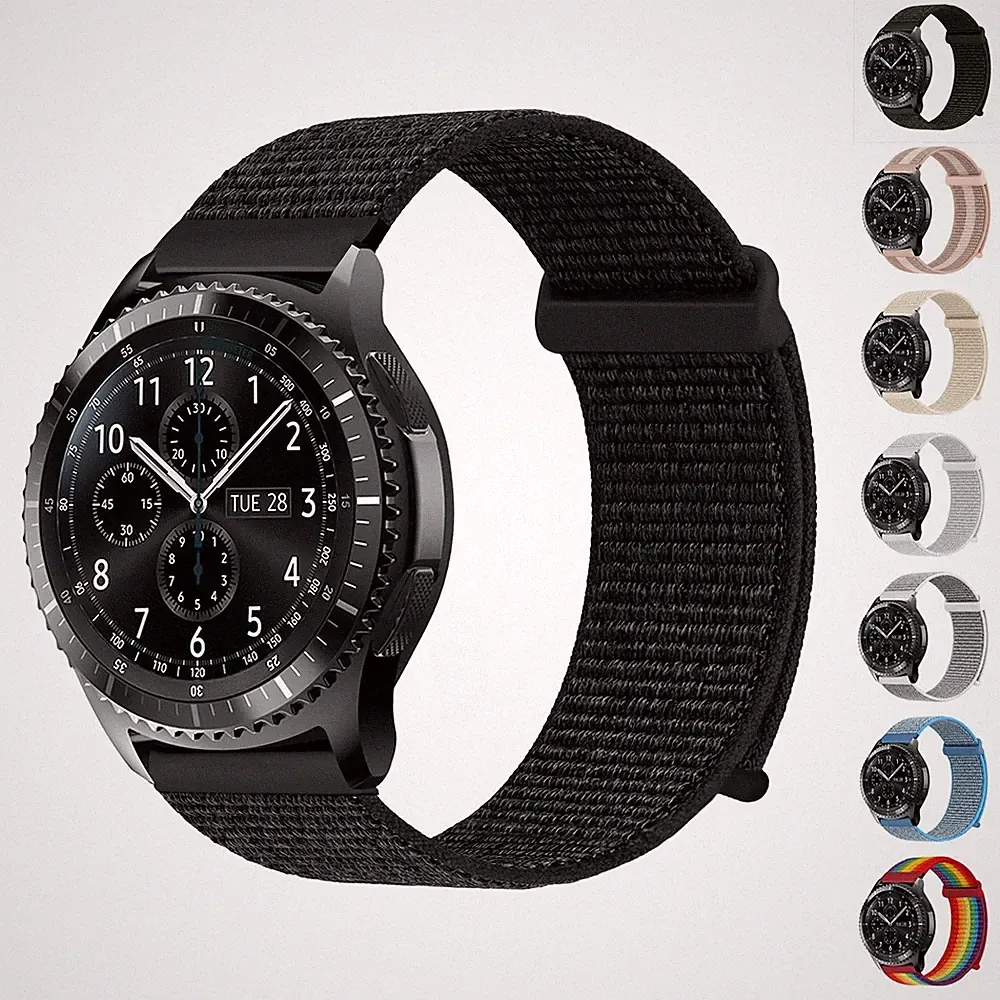 Smartwatch Armband für Samsung Gear S3 Frontier 46 mm Nylon Band Klettverschluss