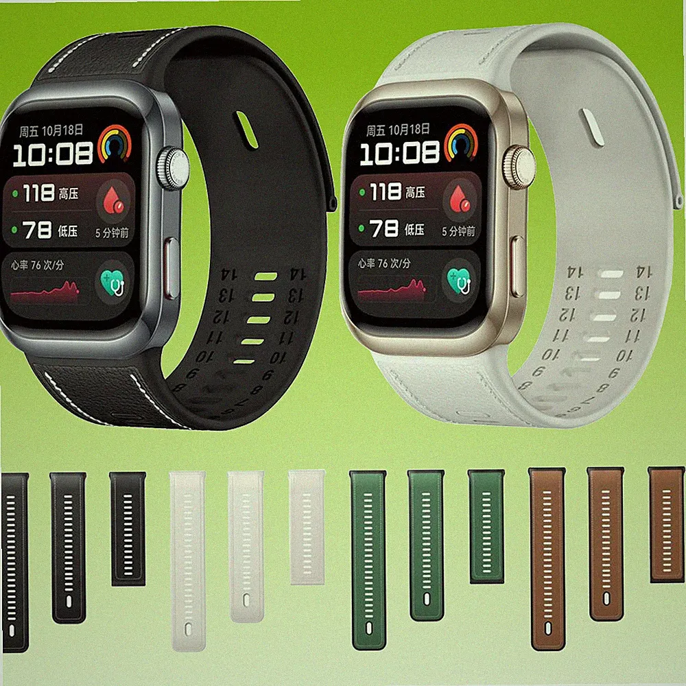 Smartwatch Armband Leder für Huawei Watch D2 Hochwertiges Hybrid Silikon Ersatz