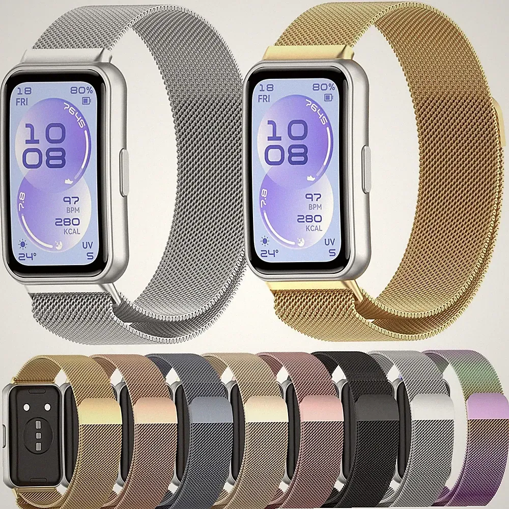 Smartwatch Armband Metall für Huawei Band 11 / 11 Pro Magnetverschluss Mesh