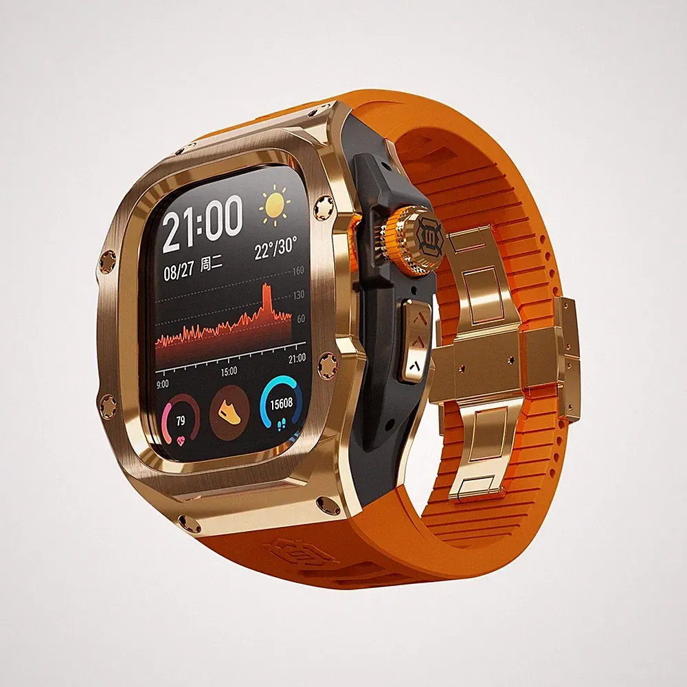 Smartwatch Armband Metall Gehäuse für Apple Watch Ultra 2 / 1 49mm Silikon TPU