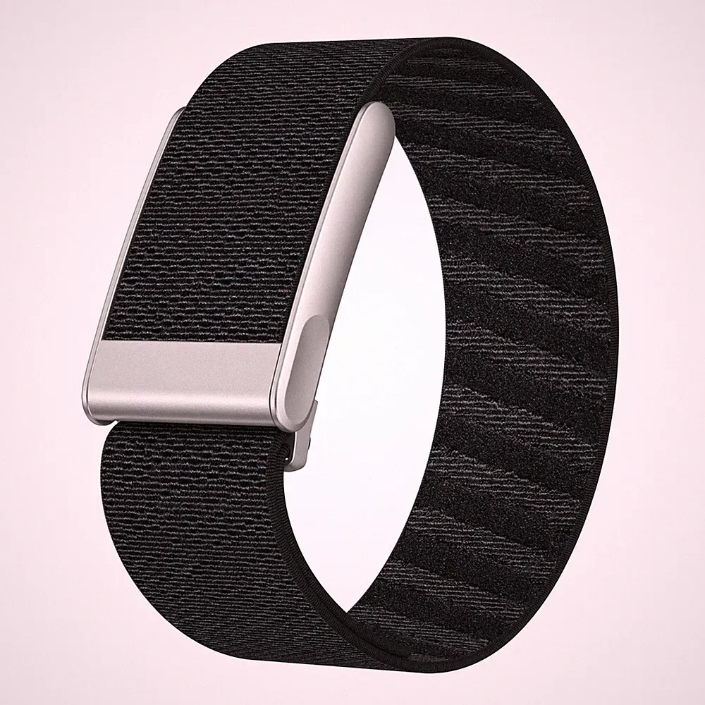 Smartwatch Armband Nylon für Whoop 5.0 Electrocardiogram Elastisch Schwarz