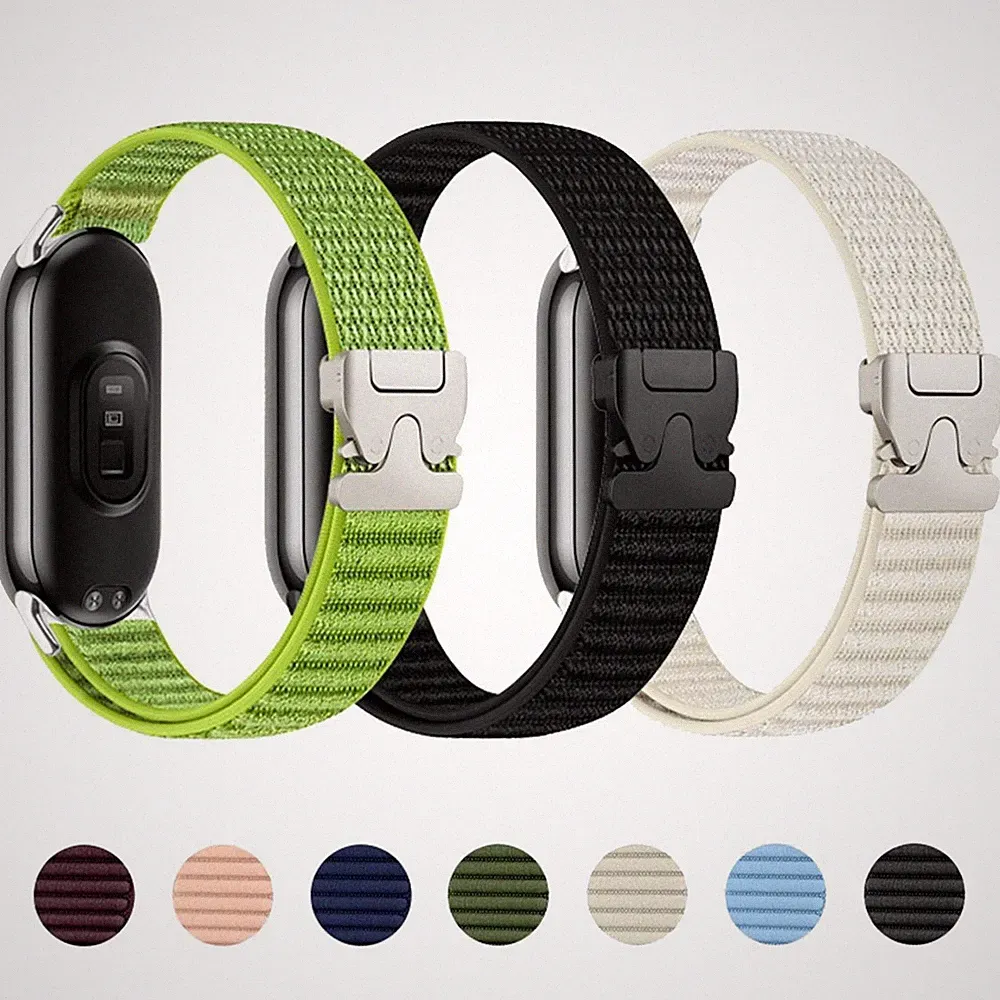 Smartwatch Armband Nylon für Xiaomi Smart Band 10 / 9 / 8 Parachute Schnalle