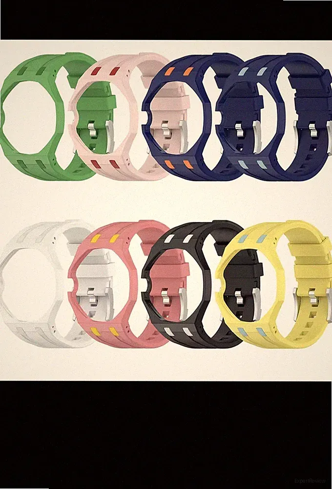 Smartwatch Armband Silikon + PC Case, 20 mm Bandbreite, universal, mehrfarbig