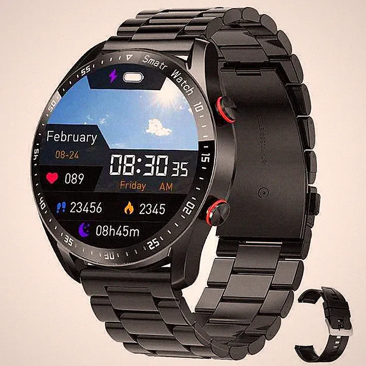 Smartwatch Bluetooth Anruf Fitness Tracker Herzfrequenz Blutdruck Sportuhr