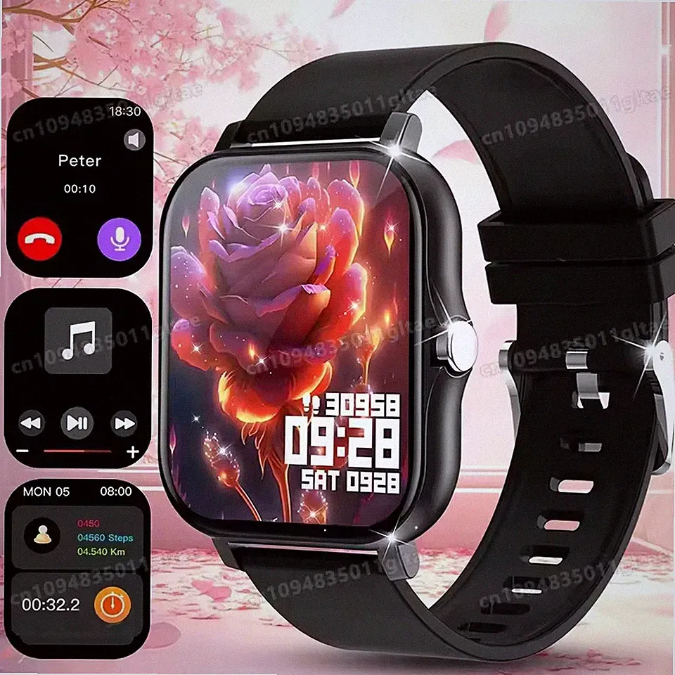 Smartwatch Bluetooth Call 1.80" HD Touch Screen Fitness Tracker IP67 Android iPh