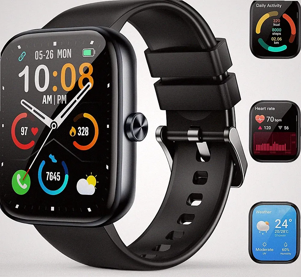 Smartwatch Bluetooth Call Fitness Tracker 1.83" IP68 Android iOS