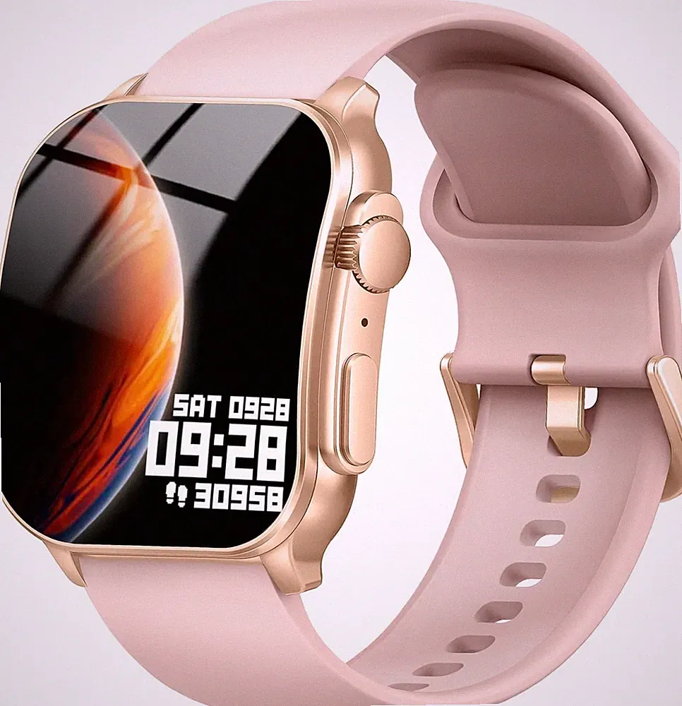 Smartwatch Curved Damen Frauen mit Telefonfunktion Armbanduhr für iOS Android