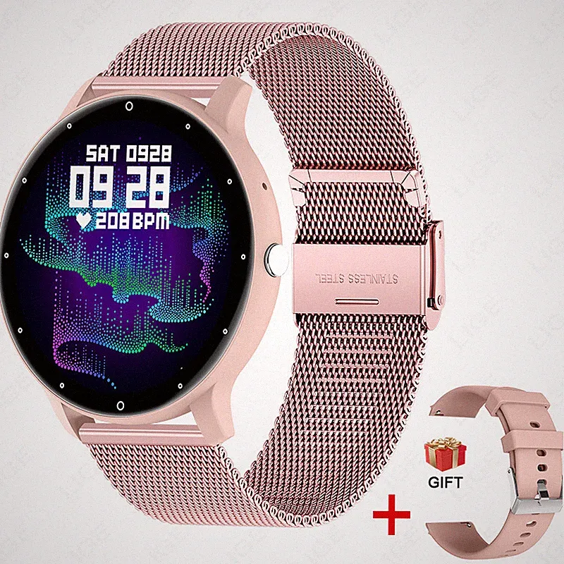 Smartwatch Dame Herren Fitness Tracker Herzfrequenz Pulsuhr für iPhone Android