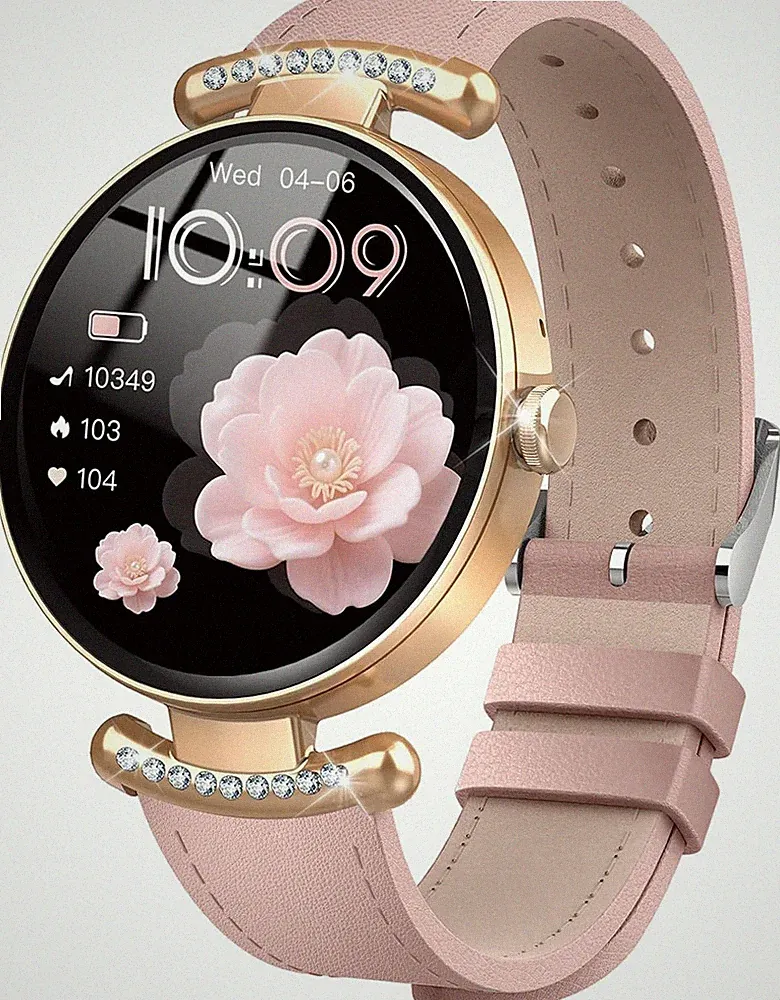 Smartwatch Damen, 1.2" AMOLED Fitness Tracker mit Telefonfunktion, Smart Watc...