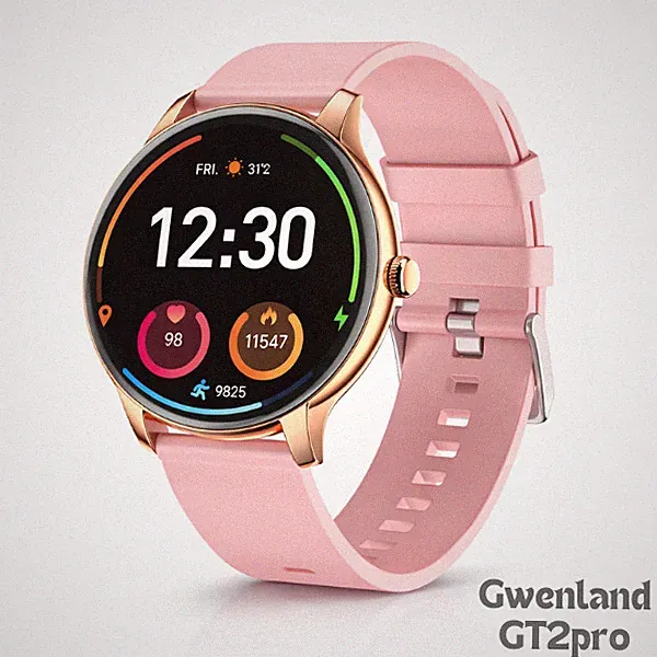 Smartwatch Damen, 1,3 Zoll Touchscreen Fitnessuhr IP68 Wasserdicht Sportuhr GT2