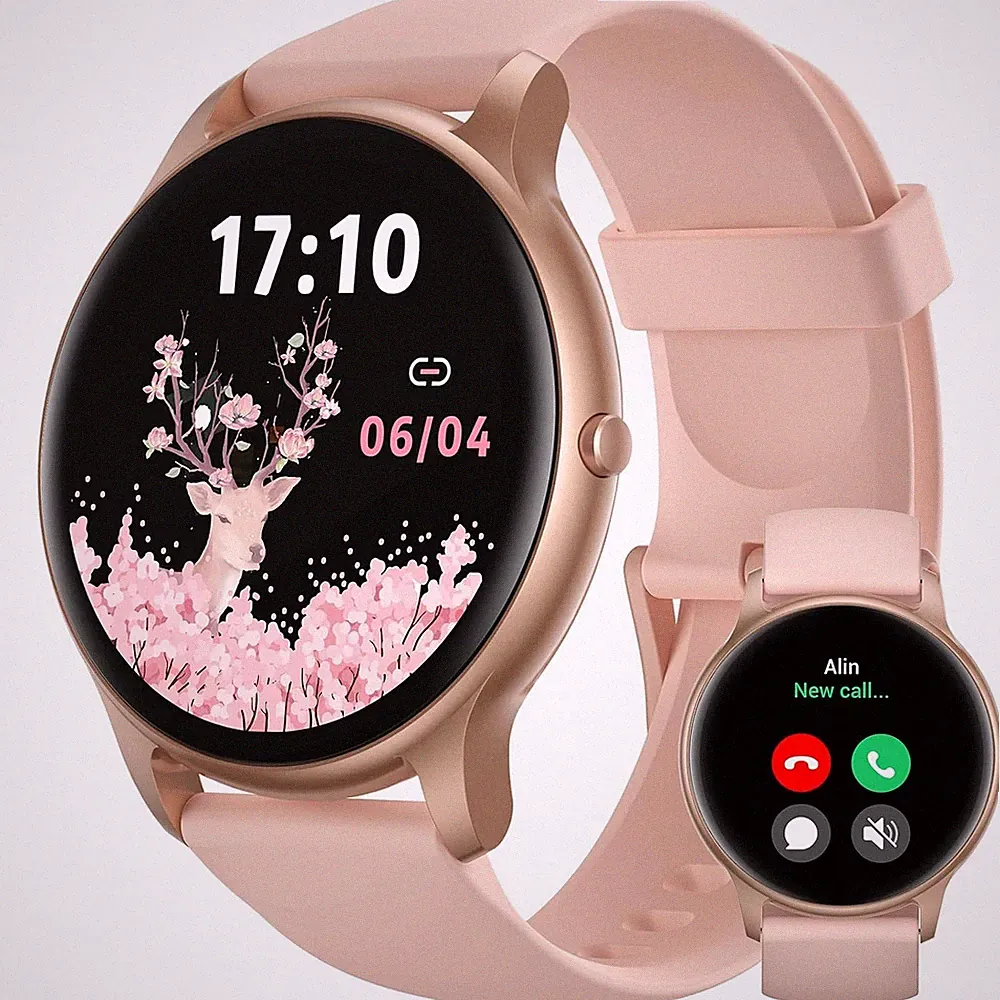 Smartwatch Damen 1,32 Zoll Roségold