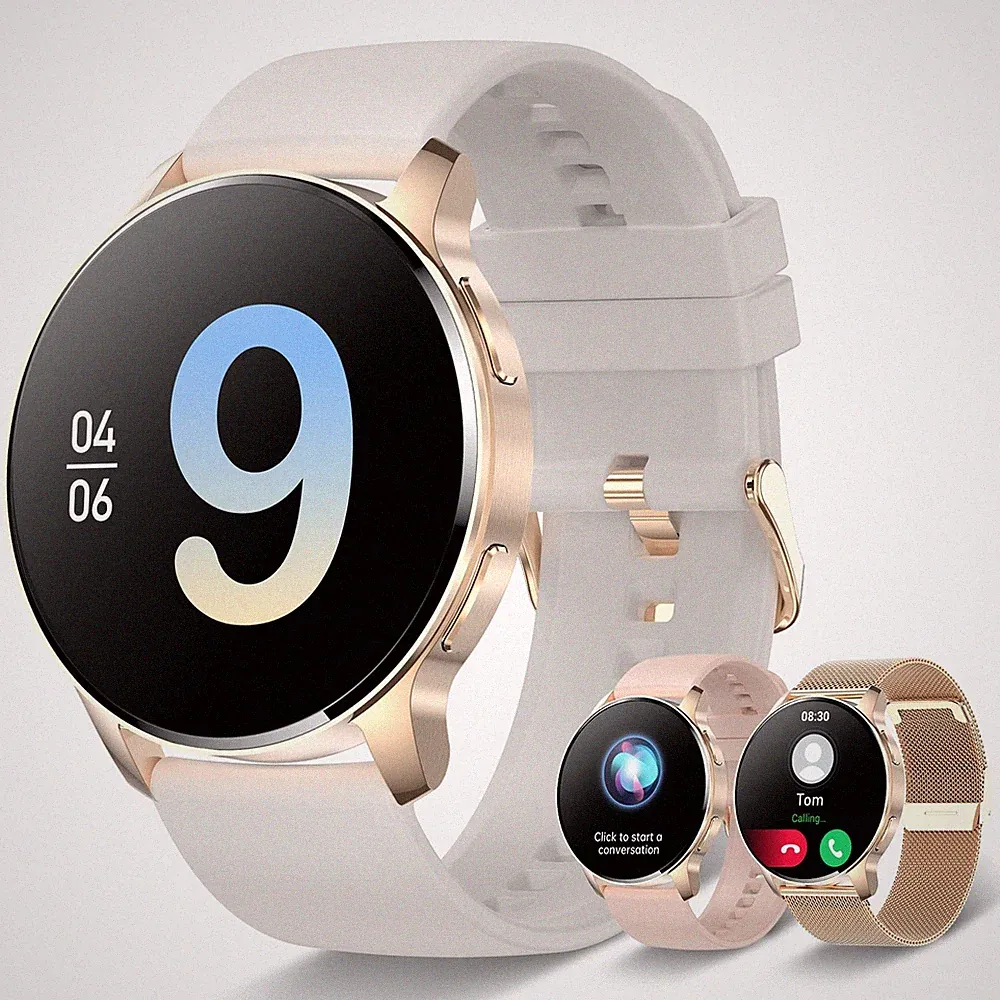 Smartwatch Damen 1,32 Zoll Touchscreen Fitnessuhr Damen Wasserdicht Sportuhr
