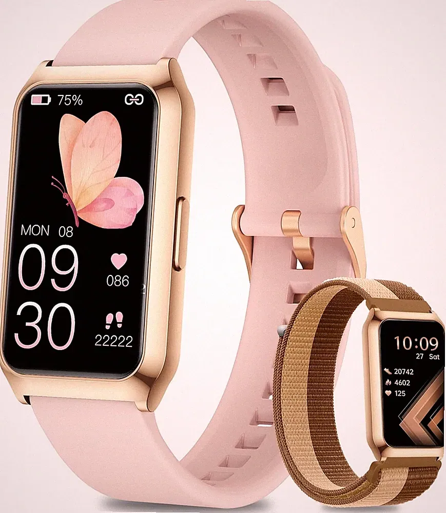 Smartwatch Damen, 1,47 Zoll Fitness Tracker mit 25 Sportmodi, SpO2