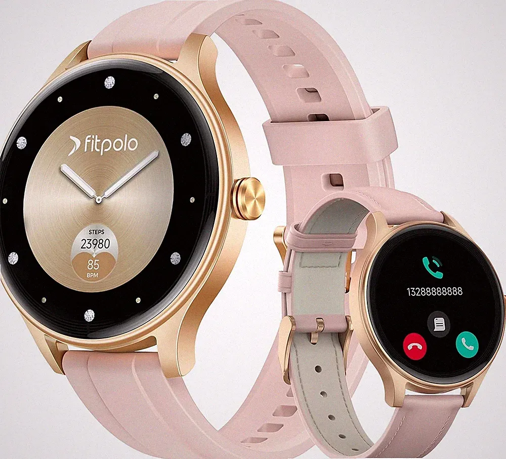 Smartwatch Damen 1,57 Zoll Fitness Tracker mit Herzfrequenz 3ATM Wasserdicht