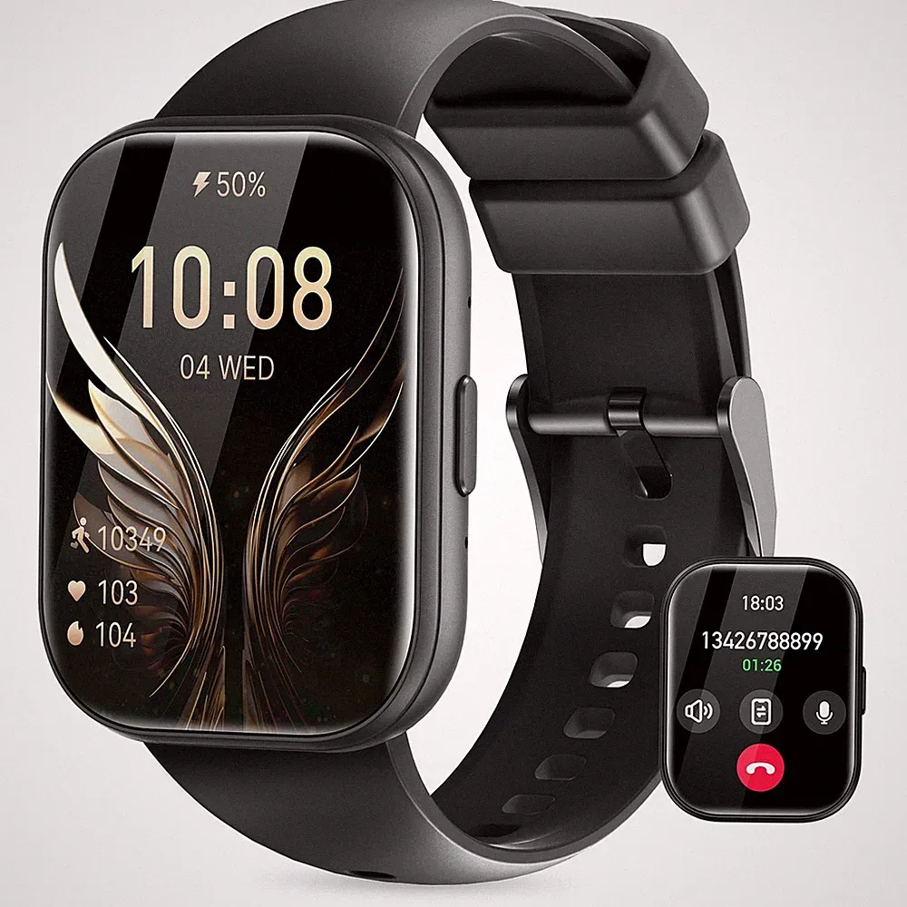 Smartwatch Damen 1,75 Touchscreen Fitness Tracker Herzfrequenz IP68 120