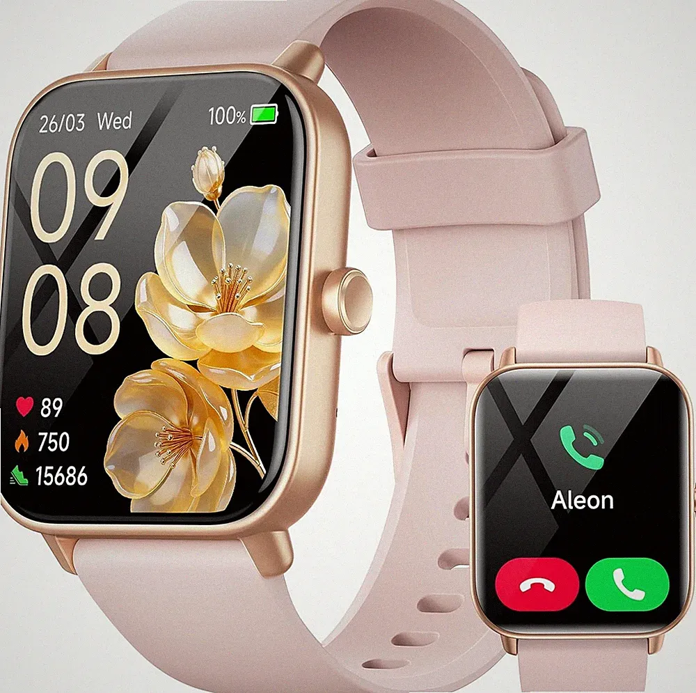 Smartwatch Damen 1,8 Zoll Fitnessuhr 120 Sportmodi