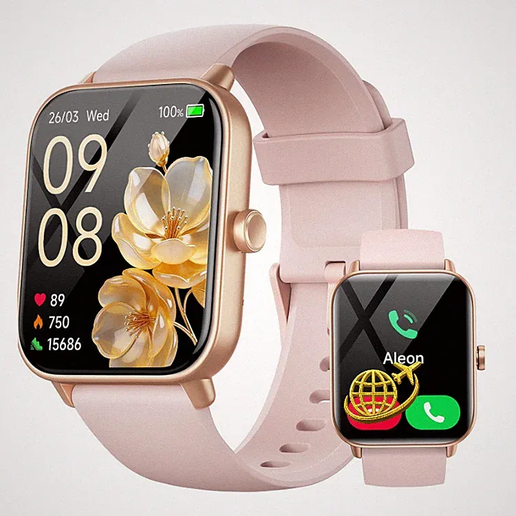 Smartwatch Damen 1.8 Zoll Fitnessuhr Wasserdicht WhatsApp Alexa