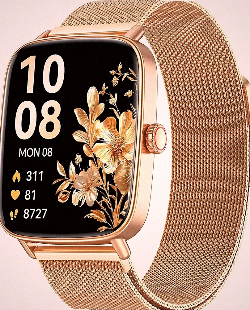 Smartwatch Damen 1,85 HD Sportmodi Fitnessuhr Bluetooth Anruf Benach