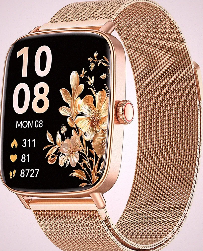 Smartwatch Damen 1,85 HD Sportmodi Fitnessuhr Bluetooth Anruf Benach