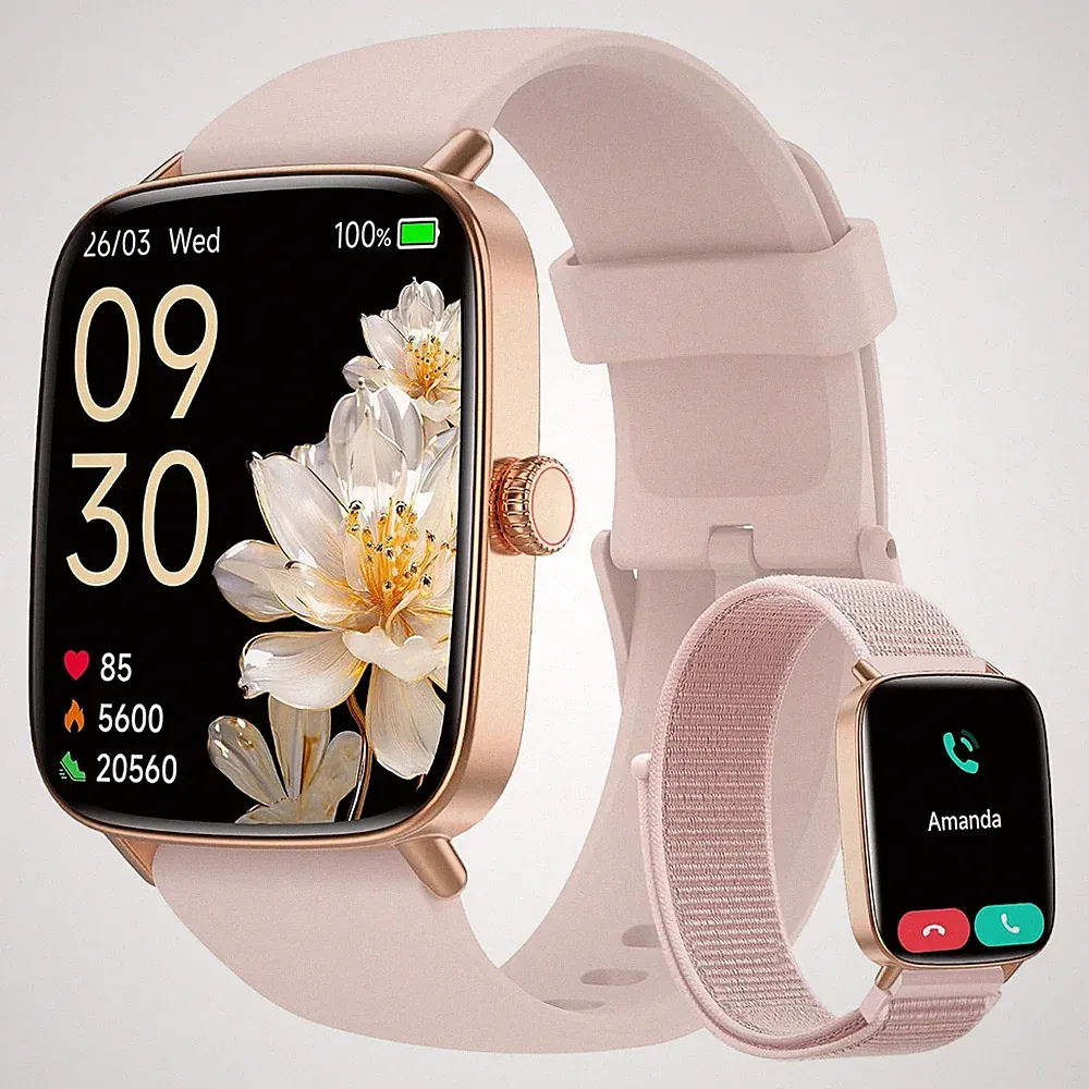 Smartwatch Damen 1.85 Zoll Wasserdicht Fitness Tracker mit 110 Sport