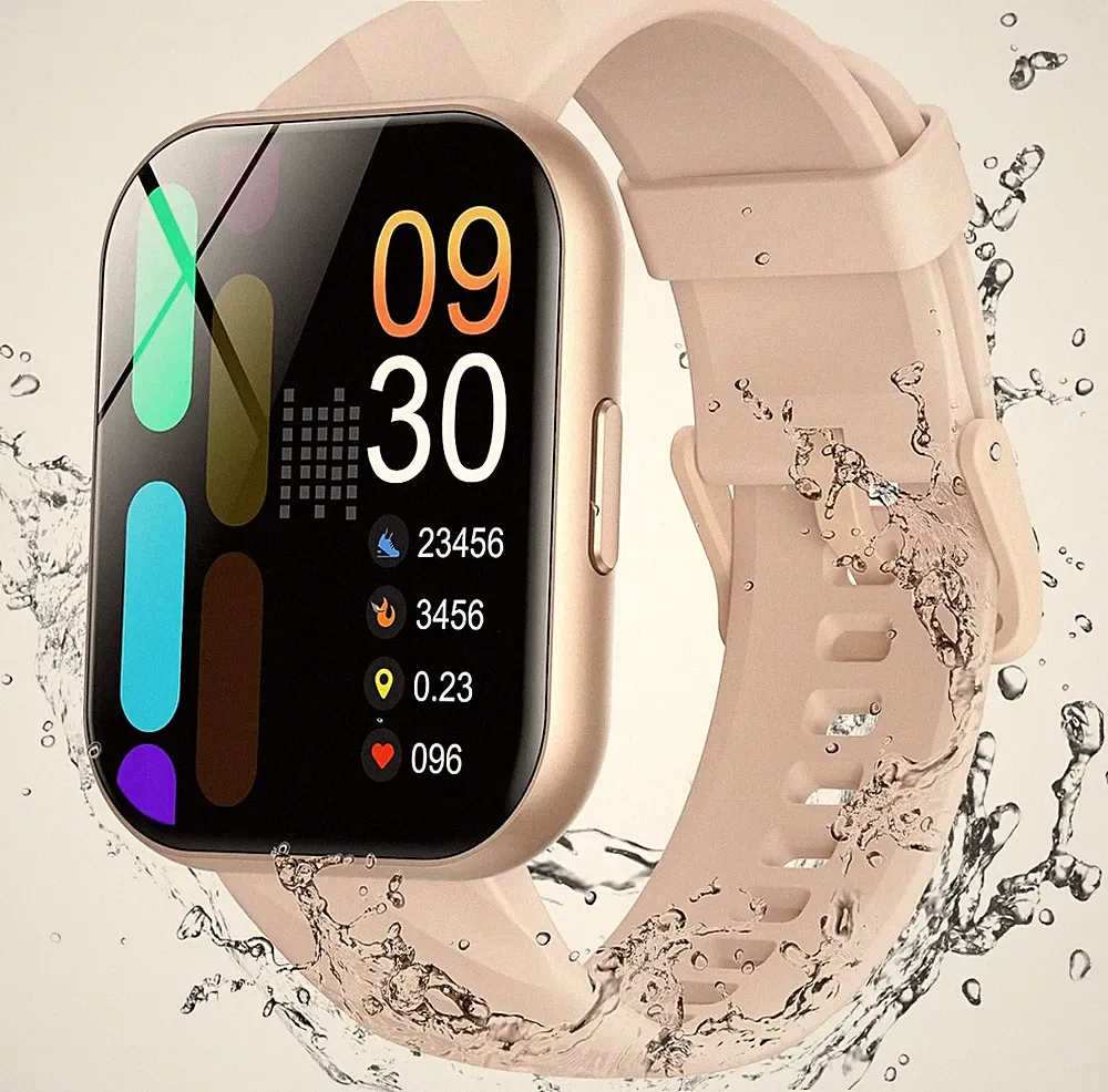 Smartwatch Damen 100+ Sportmodi, 5ATM wasserdicht, Herzfrequenz und