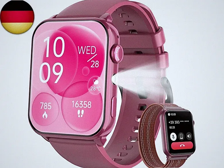 Smartwatch Damen 2026 | Bluetooth-Anrufe | 100+ Sportmodi | Herzfrequenz &