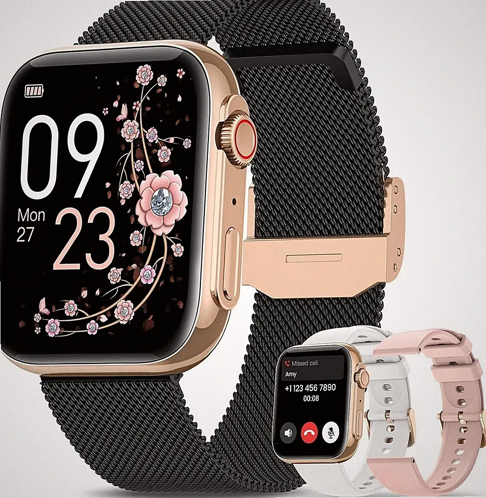 Smartwatch Damen Armbanduhr Bluetooth Wasserdicht Sport Fitnessuhr Schrittzähler