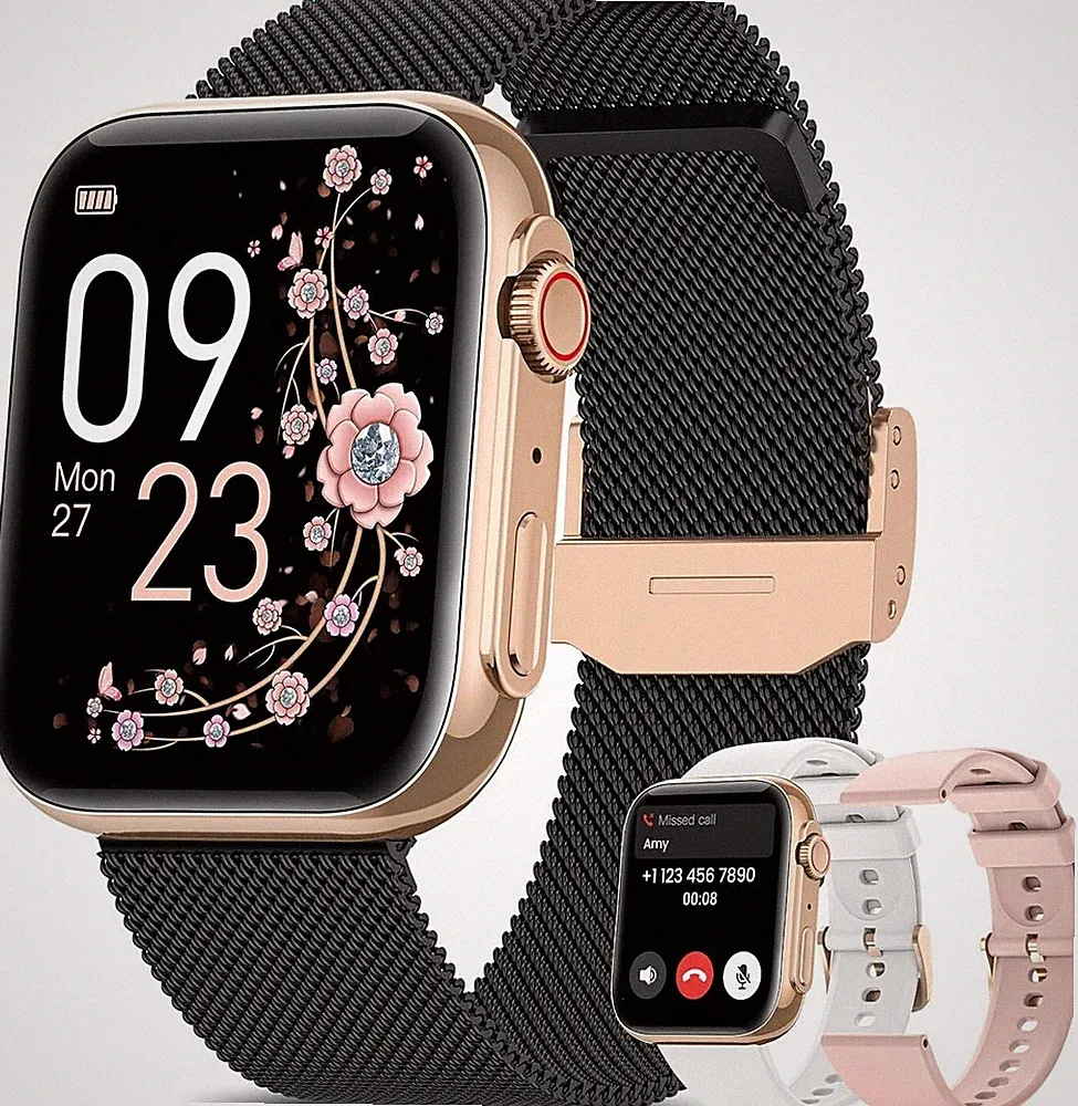 Smartwatch Damen Armbanduhr Bluetooth Wasserdicht Sport Fitnessuhr Uhr Watch