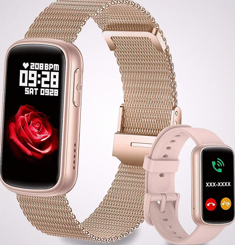 Smartwatch Damen Bluetooth Anruf 1,47 HD Touchscreen 2 Armbänder Wass