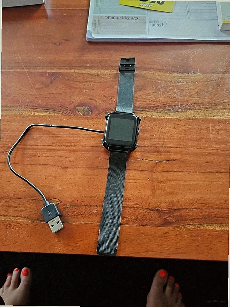 Smartwatch Damen Bluetooth Fitness Android iOS Schwarz Sportuhr Pulsuhr Metall