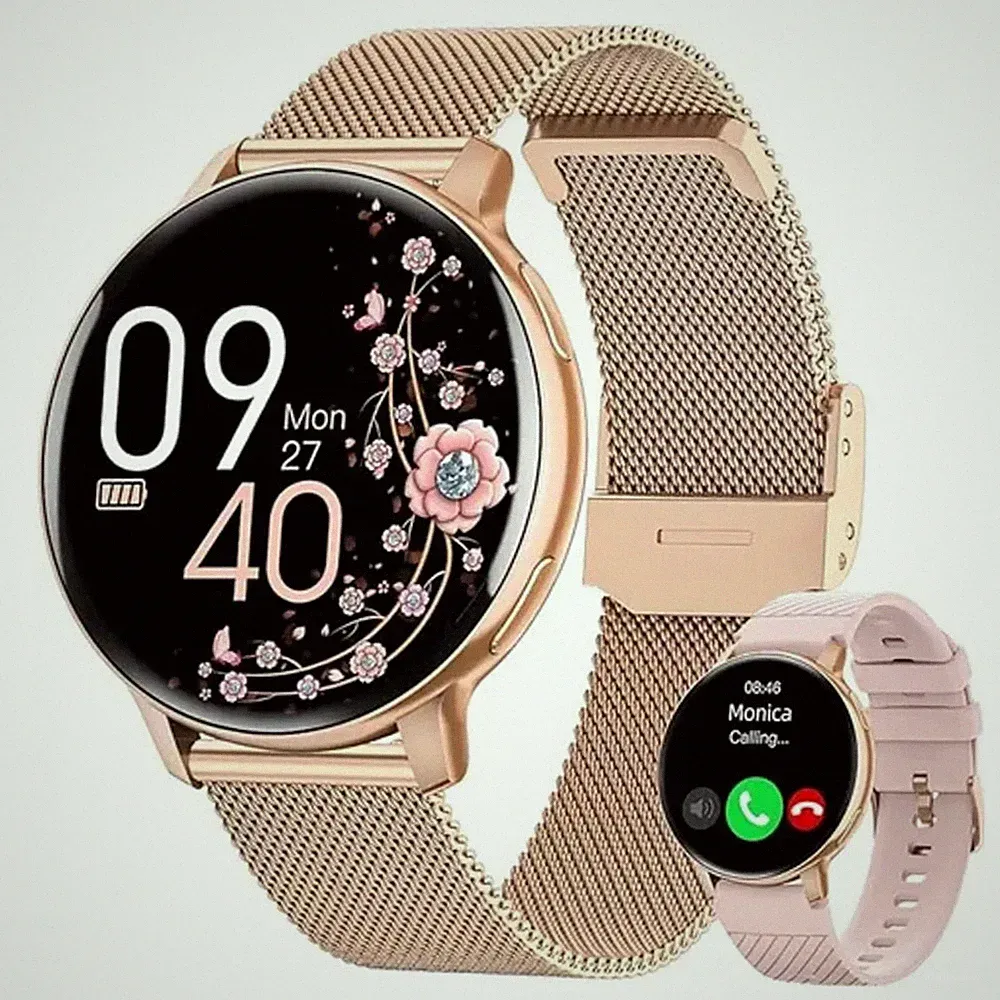 Smartwatch Damen Fitness Tracker Pulsuhr Herzfrequenz Schlafmonitor Android iOS