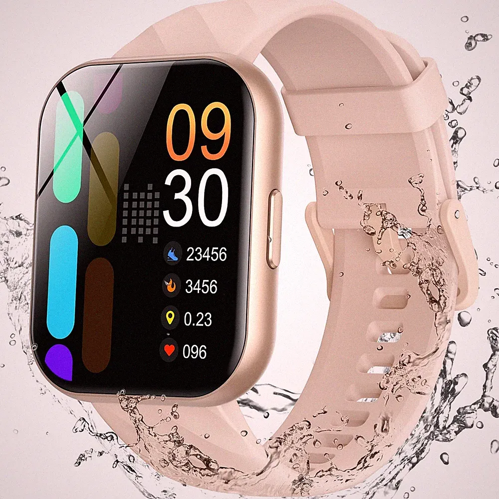 Smartwatch Damen Fitness Tracker Wasserdicht 5ATM Schwimmen Herzfrequenz Modi