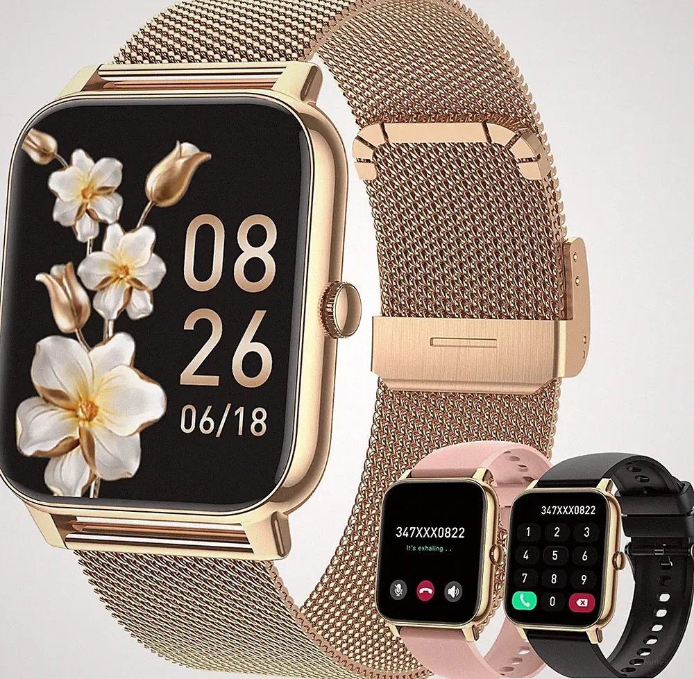 Smartwatch Damen Fitnessuhr Armbanduhr - Wasserdicht - Geschenk- verpackt