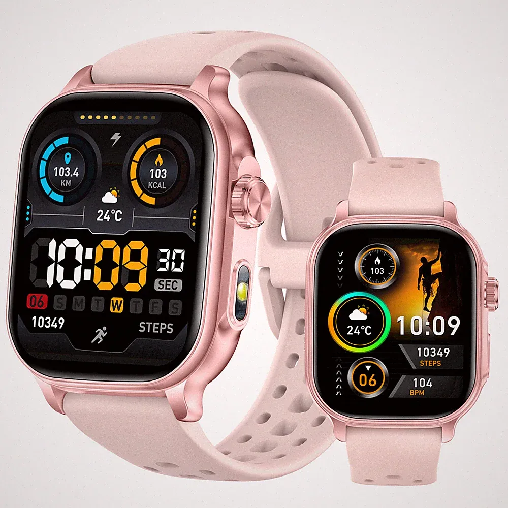Smartwatch Damen Frauen mit Bluetooth Anrufe Fitness Tracker Wasserdicht 1400mAh