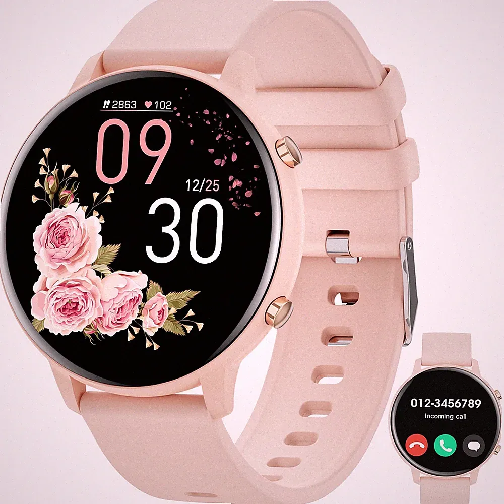 Smartwatch Damen Frauen mit Telefonfunktion Armbanduhr Bluetooth Fitness Uhr