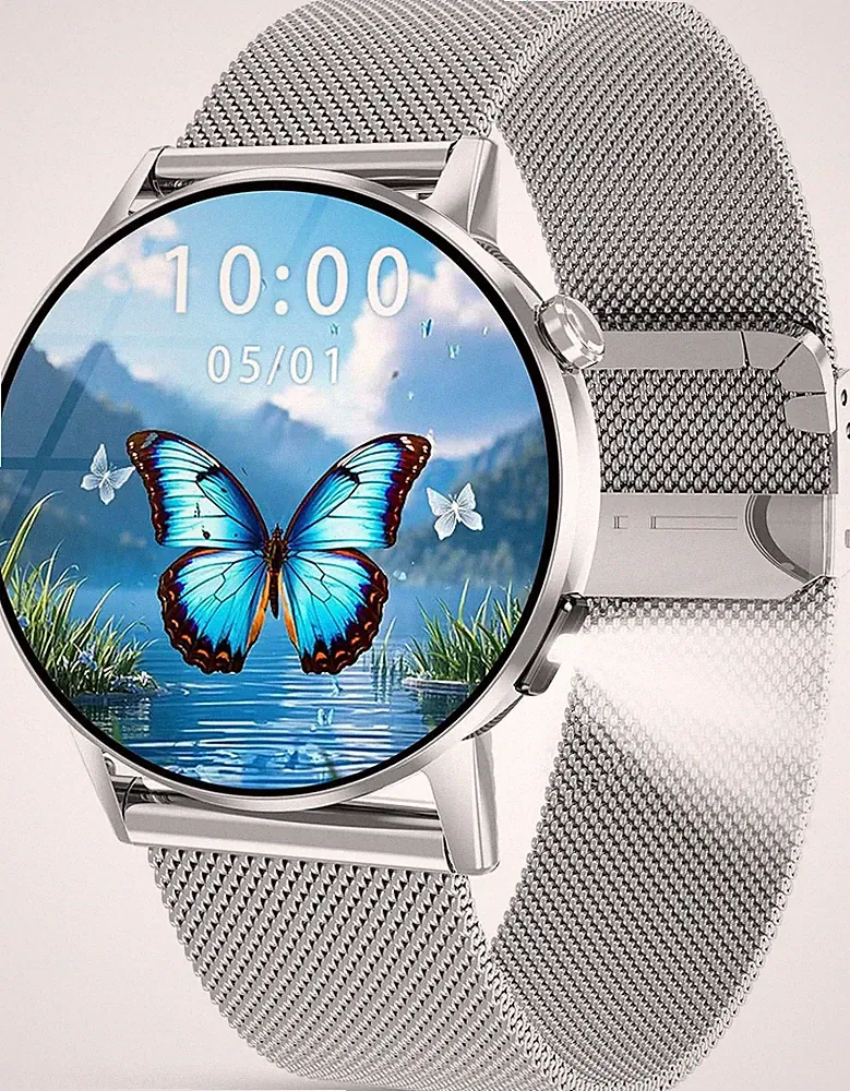 Smartwatch Damen Frauen mit Telefonfunktion Lampe Armbanduhr für Android IOS