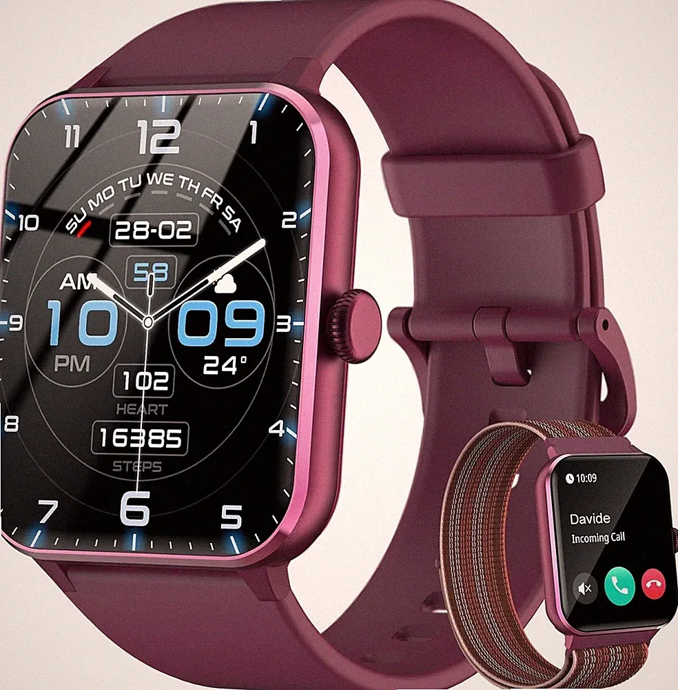 Smartwatch Damen für Android iOS mit Telefonfunktion Sportuhr Schrittzähler DE