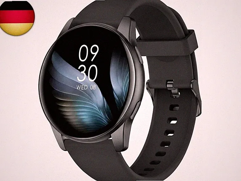 Smartwatch Damen Herren, 1.38 Zoll HD-Display Smart Watch mit Bluetooth Anrufe