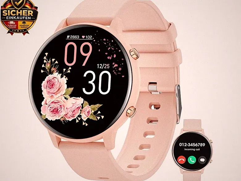 Smartwatch Damen Herren, 1.39" Zoll Touchscreen Smart Watch mit Bluetooth