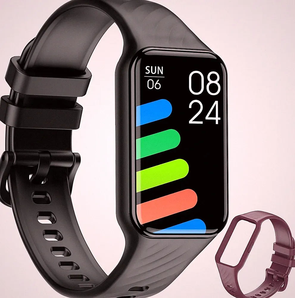 Smartwatch Damen Herren 1,47'' HD Fitnessuhr Puls SpO2 100+ Sport 2 Armbänder BT