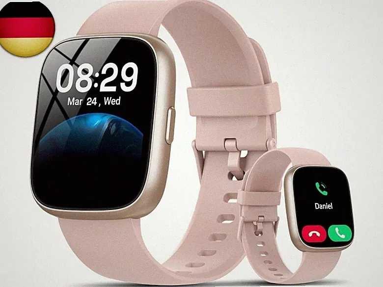 Smartwatch Damen Herren, 1.83" HD Fitness Tracker mit Alexa/Telefonfunktion