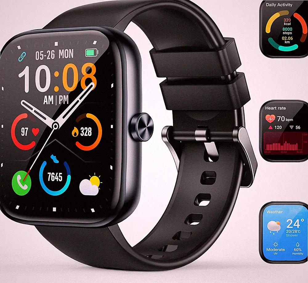 Smartwatch Damen Herren, 1.83" HD Touch Smart Watch, Bluetooth Anruf, 110+ Sport