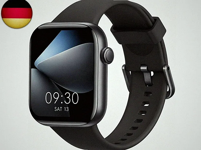 Smartwatch Damen Herren, 1,85" HD Touch Fitnessuhr mit Telefonfunktion